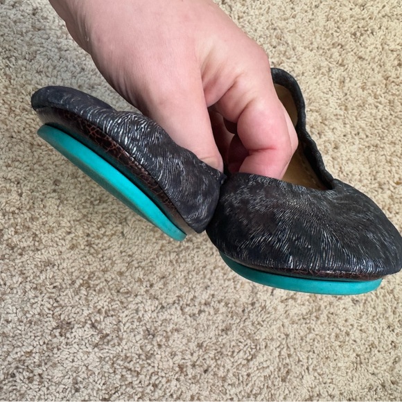 Tieks by Gavrieli Limited Edition Black Leopard Leather Flats Size 11 SOLD OUT - Picture 3 of 8